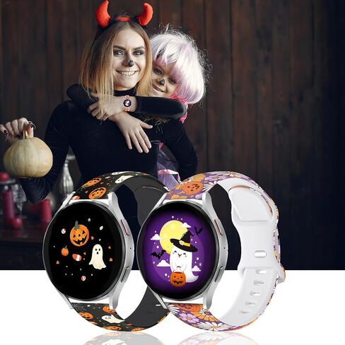 نطاقات عيد الميلاد عيد الميلاد متوافقة مع Samsung Galaxy Watch 7 Band 6 5 4 Active 2 Fe 40mm 44mm/Watch 6/4 Classic/5 Pro/3 ، 20 مم حزام استبدال العطلات ل Samsung Watch Bands Women in Kuwait