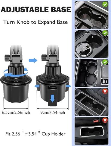 Cup Holder Tablet Mount, iPad Holder for Car Heavy Duty for 4.7-14" iPad & Phone, Truck Cup Mount with 360 Rotatable Adjustable Arm iPhone Tablet Stand Travel Accessories for Driver, ipad Holder Stand in Saudi Arabia