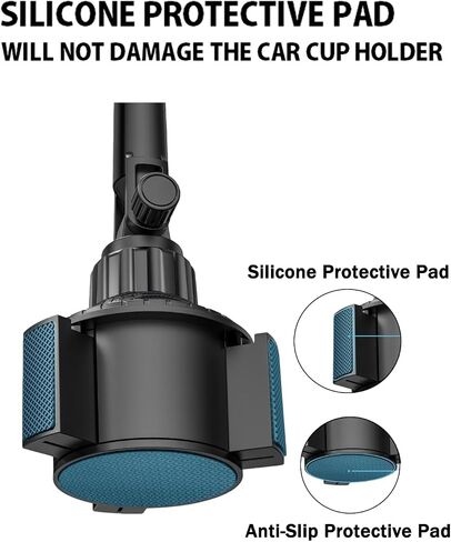 Cup Holder Tablet Mount, iPad Holder for Car Heavy Duty for 4.7-14" iPad & Phone, Truck Cup Mount with 360 Rotatable Adjustable Arm iPhone Tablet Stand Travel Accessories for Driver, ipad Holder Stand in Saudi Arabia