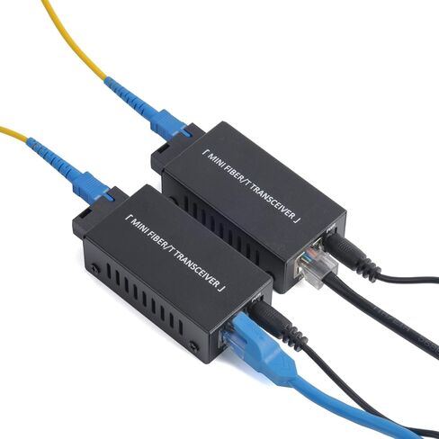 1 زوج MINI GIGABIT الألياف المحول البصري - الألياف إلى محول Ethernet ، SC إلى RJ45 ، 100/1000 ميغابت في الثانية حتى 20 كم ، مع إمدادات الطاقة الأمريكية in Kuwait