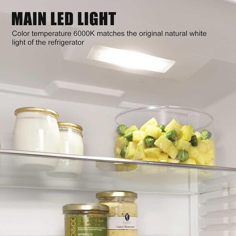 لوحة LED خلفية للفريزر W10515057 مع عدسة مدببة وإطار لويرلبول وكينمور ومايتاج والثلاجات 3021141 PS8768636 W10398007 WPW10515057 in Kuwait