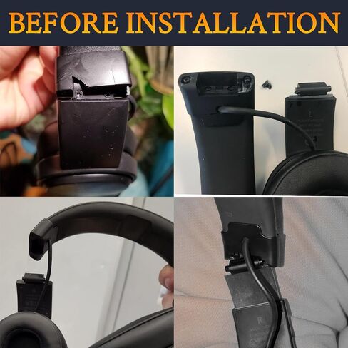 Soulwit Cover Side Side Slider for Skullcandy Crusher Wireless Headones ، End Caps Replacement Kit Accessories - Black in Saudi Arabia