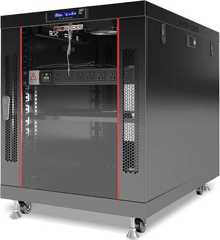 Sysracks 12U 35inch خادم رف الخادم خزانة IT العلبة البيانات الممتازة البيانات التي توفرها تحت رف شبكة المكتب مع عجلات PDU وغيرها من الملحقات in Saudi Arabia