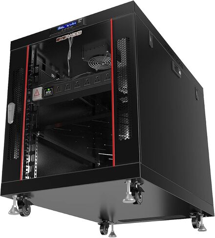 Sysracks 12U 35inch خادم رف الخادم خزانة IT العلبة البيانات الممتازة البيانات التي توفرها تحت رف شبكة المكتب مع عجلات PDU وغيرها من الملحقات in Saudi Arabia
