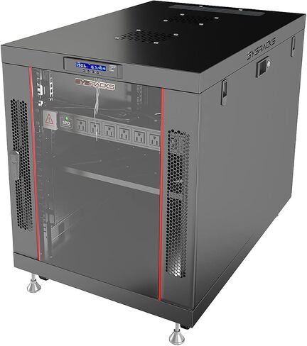 Sysracks 12U 35inch خادم رف الخادم خزانة IT العلبة البيانات الممتازة البيانات التي توفرها تحت رف شبكة المكتب مع عجلات PDU وغيرها من الملحقات in Saudi Arabia