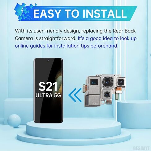 بالنسبة إلى Samsung Galaxy S21 Ultra 5G ، استبدال الكاميرا الخلفية البديلة Main Camera Module REPLAY FOR in Saudi Arabia