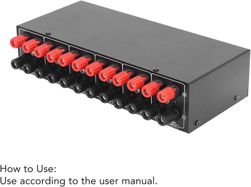 Audio Switch Selector, 4 Amplifier in 2 Speaker Out Audio Selector Box, Passive Selector Switch, Aluminum Alloy Compact Design, for Music Playing, Tool Sets in Saudi Arabia