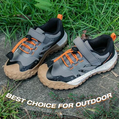 UOVO Boys Hiking Shoes Waterproof Running Fashion Sneakers Breathable Lightweight Non-Slip Outdoors Trekking Sports(Toddler/Little/Big Kids) in Kuwait