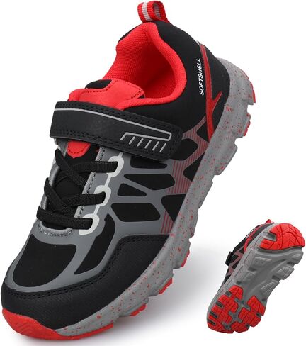 UOVO Boys Hiking Shoes Waterproof Running Fashion Sneakers Breathable Lightweight Non-Slip Outdoors Trekking Sports(Toddler/Little/Big Kids) in Kuwait