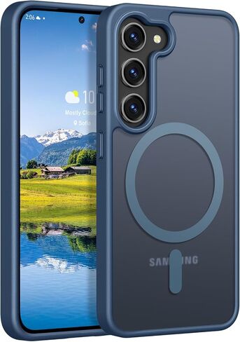 Rayboen for Samsung Galaxy S23 Case Magnetic ، [متوافق مع Magsafe] الجلد الواقي يشعر بغطاء الهاتف غير اللامع لـ Samsung S23 مع ظهورها الصلبة شبه الصلبة ، والطريقة الخضراء غير اللامعة ، والأخضر غير اللامع in Kuwait