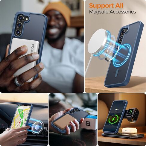 Rayboen for Samsung Galaxy S23 Case Magnetic ، [متوافق مع Magsafe] الجلد الواقي يشعر بغطاء الهاتف غير اللامع لـ Samsung S23 مع ظهورها الصلبة شبه الصلبة ، والطريقة الخضراء غير اللامعة ، والأخضر غير اللامع in Kuwait