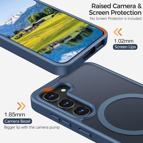 Rayboen for Samsung Galaxy S23 Case Magnetic ، [متوافق مع Magsafe] الجلد الواقي يشعر بغطاء الهاتف غير اللامع لـ Samsung S23 مع ظهورها الصلبة شبه الصلبة ، والطريقة الخضراء غير اللامعة ، والأخضر غير اللامع in Kuwait