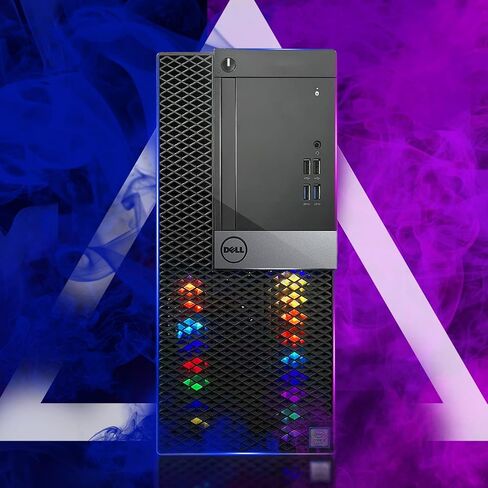 Dell Gaming PC Desktop Computer, Intel Quad Core i5 up to 3.6G, GeForce GTX 1660 Super 6G GDDR6, 16G, 256G SSD + 3TB, RGB Keyboard & Mouse, WiFi & Bluetooth 5.0, Windows 11 Pro (Renewed) in Saudi Arabia