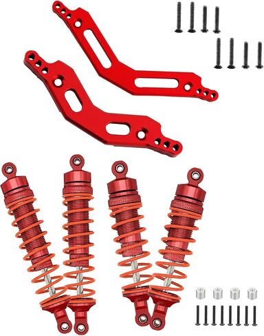 Rcarmumb RC Shocks & Shock Tower Upgrades Part for 1/10 Arrma Granite/Senton 3S BLX &Mega550,Alloy Front Rear Big Bore Shock & Shock Tower Hop-up,Navy Blue in Saudi Arabia