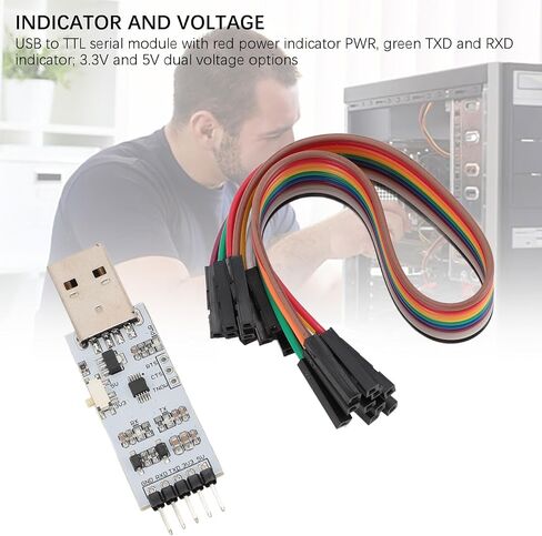 Tangxi USB 2.0 to TTL Module Serial Converter ، USB 2.0 to TTL 5Pin Serial Adapter Module Module for UARTSTC 3.3V و 5V مع أسلاك الطائر in Saudi Arabia