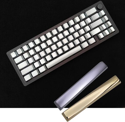 Alloy Spacebar Keycap Gold/Silver Finish High Durability Metal Keycaps for Mechanical Keyboards Enhances Typing in Saudi Arabia