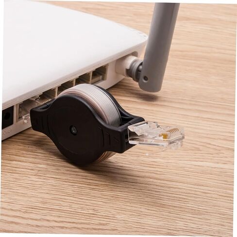 HOMSFOU 1.5M مصغرة كابل Ethernet القابل للسحب كابل محمول للاتصال لتصميم خفيفة الوزن للتصميم الاحتياطي للسفر والنسخ الاحتياطي شحن in Kuwait