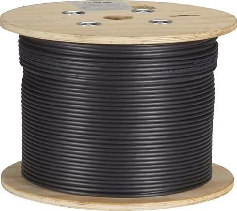 Black Box Cat6a كابل كبير تقطعت بهم السبل UTP 650MHz CM PVC POE Black 1000ft in Kuwait