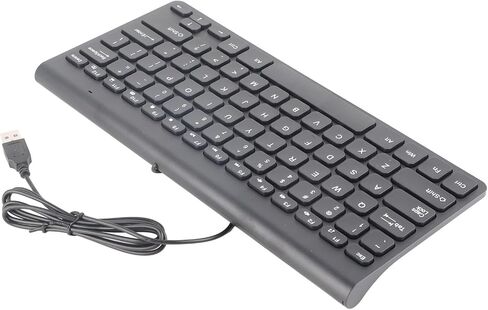 لوحة المفاتيح السلكية والسرد الفأر ، لوحة مفاتيح Ultra Slim Design USB ومجموعة الماوس ، مناسبة لجهاز الكمبيوتر المحمول للكمبيوتر (الأسود) in Saudi Arabia