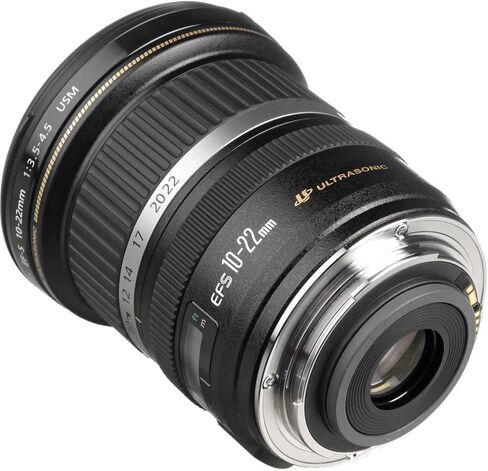 Canon EF-S 10-22mm F/3.5-4.5 USM Lens لكاميرات APS-C DSLR + 128 بطاقة ذاكرة متطرفة ، قماش تنظيف. (متجدد) in Kuwait