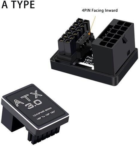 WLGQ PCIe 5.0 Power Supply Adapter, 600W 12VHPWR ATX 3.0, 16-Pin (12+4) Connector for GeForce RTX 3090Ti 4070Ti 4080 4090 5070Ti 5080 5090 Graphic Card (A Type) in Saudi Arabia