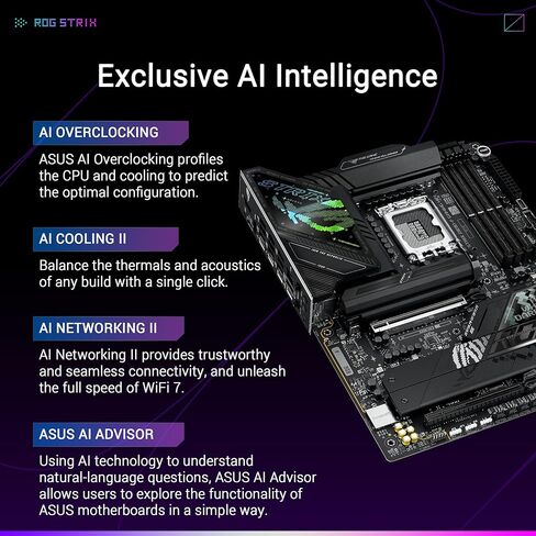 ASUS ROG Strix Z790-A Gaming WiFi II (WiFi 7) LGA 1700 (Intel 14th & 13th & 12th Gen) اللوحة الأم للألعاب ATX (فتحات DDR5,5X M.2، PCIe 5.0 x16، موصل USB باللوحة الأمامية مع PD 3.0 حتى 30 واط) in Saudi Arabia