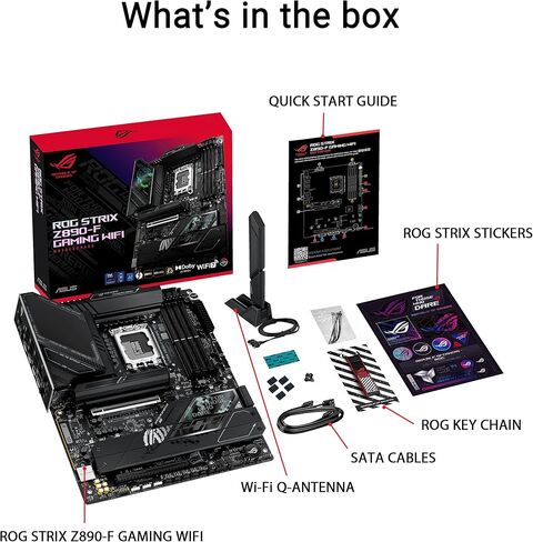 ASUS ROG Strix Z790-A Gaming WiFi II (WiFi 7) LGA 1700 (Intel 14th & 13th & 12th Gen) اللوحة الأم للألعاب ATX (فتحات DDR5,5X M.2، PCIe 5.0 x16، موصل USB باللوحة الأمامية مع PD 3.0 حتى 30 واط) in Saudi Arabia