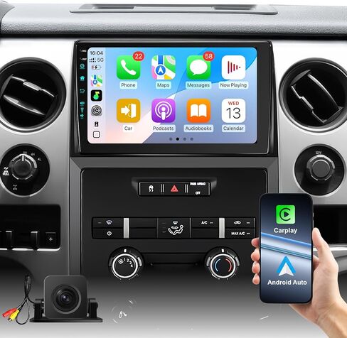 9 بوصة لراديو ستريو ترقية Android 13 لـ F150 2009-2012 مع Carplay Android Auto 1080p Camera/BT5.4 ((4RAM 64 ROM) 9inch) in Kuwait