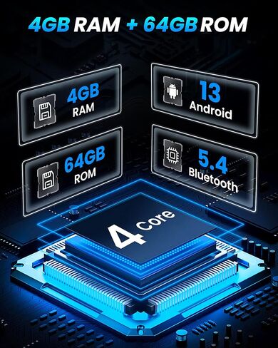 Car Radio for Ford Escape 2013-2018: 4GB RAM+ 64G ROM 5G WiFi 9" 1280 * 800 Touch Screen Stereo, Wireless Carplay Android Auto Bluetooth GPS RDS DSP HiFi FM Mirror Link SWC Backup Camera Mic in Kuwait