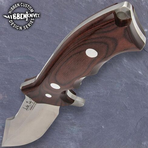 جيل هيبن ليجاسي المقاتلة الرابع مع غمد الجلود | 5CR15MOV شفرة الفولاذ المقاوم للصدأ | إصبع أخدود مقبض مقبض Pakkawood | للهواء الطلق واليوم | الطول الكلي 12 1/8 " in Kuwait