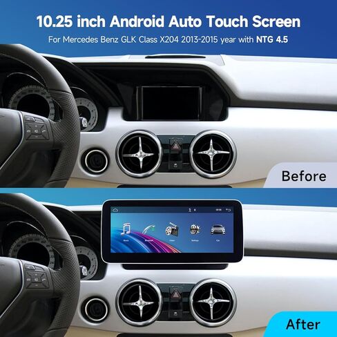 Android Auto Touch Screen Car Stereo لـ Mercedes Benz GLK Class X204 2013 2014 2015 NTG4.5 HD Screen GPS Suppigation Support in Kuwait