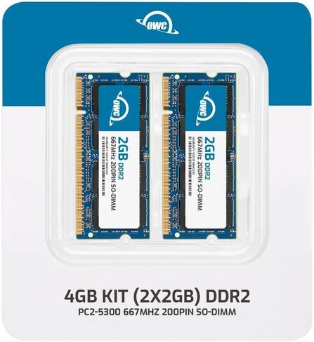 OWC 4GB DDR2 667 PC2-5300 CL5 2RX8 200-PIN 1.8V UCC SODIMM MEMORY MEDULE UPGRADE لأجهزة الكمبيوتر المحمولة المحددة أو الأنظمة الكل في واحد in Kuwait