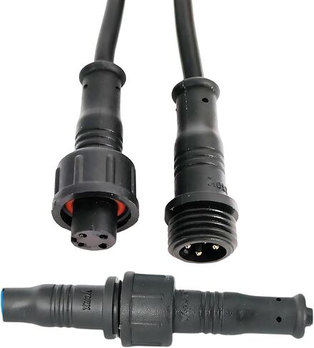 5pcs M12 12mm مقاومة للماء 2 3 4 5pin IP65 سلك كابل سلك لشرائط LED الذكور والإناث مقبس 20 سم رأس الحجم الصغير (4p) in Kuwait