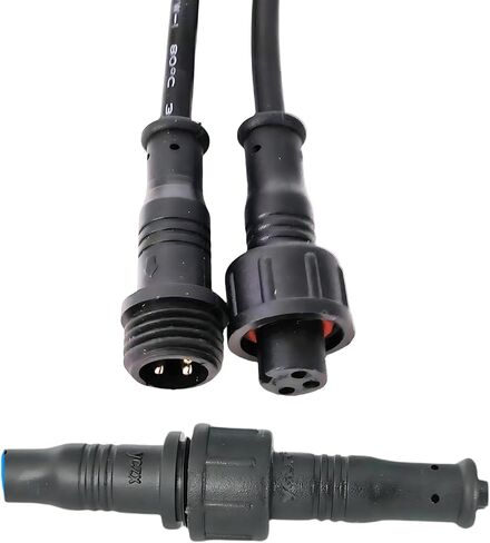 5pcs M12 12mm مقاومة للماء 2 3 4 5pin IP65 سلك كابل سلك لشرائط LED الذكور والإناث مقبس 20 سم رأس الحجم الصغير (4p) in Kuwait