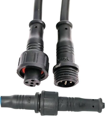 5pcs M12 12mm مقاومة للماء 2 3 4 5pin IP65 سلك كابل سلك لشرائط LED الذكور والإناث مقبس 20 سم رأس الحجم الصغير (4p) in Kuwait