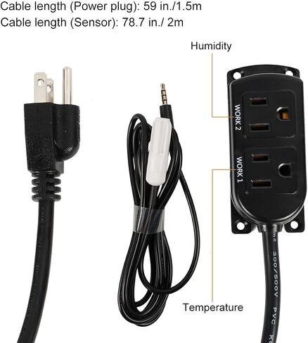 Elitech STC-1000 TH Temperature and Humidity Controller T&H Non-WiFi Cooling Heating Switch On-Off Thermostat for Heat Pad Reptile Aquarium Homebrew Freezer -40~230°F Pre-Wired Outlets 110V 1100W 10A in Saudi Arabia