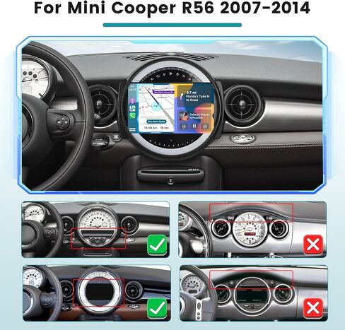 [Upgrade] Car Radio Stereo for Mini Cooper R56 2007-2014 Built in Carplay/Android Auto, 9 inch IPS Touch Screen Bluetooth Radio with DSP BT GPS FM RDS WiFi 2G RAM 64G ROM in Saudi Arabia