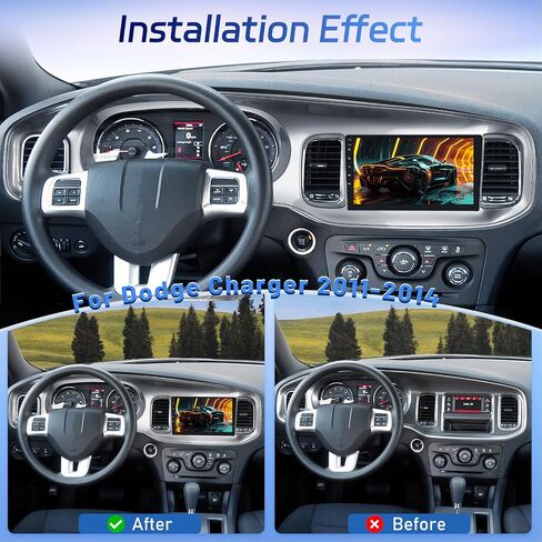 [Qualcomm 8 Core 4 + 64g] Car Radio for Dodge Charger 2011-2014 - Carplay Wireless و Android Auto - 9 Inch 1280 * 720 IPS Touchscreen Android 15 Car Stereo - DSP/GPS/WiFi/SWC + AHD كاميرا احتياطية in Saudi Arabia