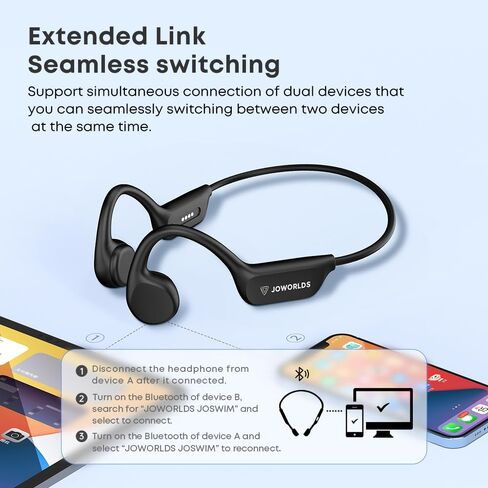 فتحات سماعات الأذن مفتوحة بلوتوث لاسلكي ، IP68 سماعات رأس العظم المقاومة للماء ، بلوتوث ، سماعات الأذن اللاسلكية ، سماعات رياضية للسباحة ، الموسيقى 10 ساعات مستمرة in Saudi Arabia