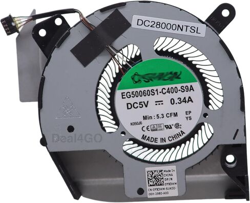 CPU Cooling Fan YX3WM 0YX3WM Replacement for Dell Latitude 5411 5401 P98G with Integrated Graphics (UMA) in Saudi Arabia