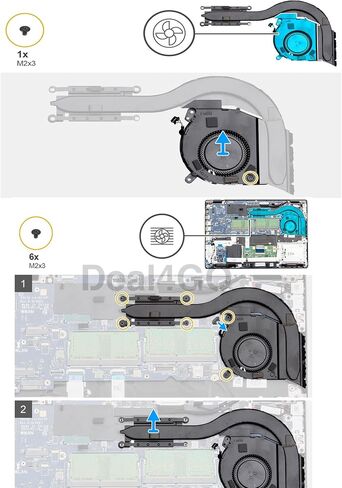 CPU Cooling Fan YX3WM 0YX3WM Replacement for Dell Latitude 5411 5401 P98G with Integrated Graphics (UMA) in Saudi Arabia