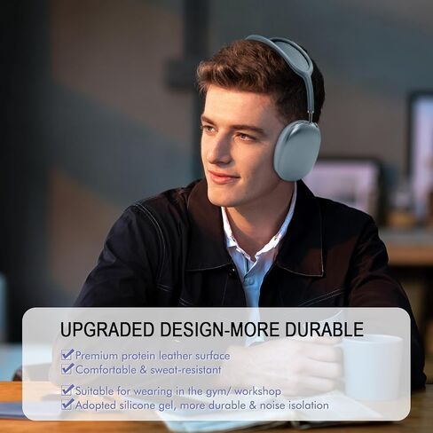 وسائد الأذن استبدال لـ AirPods Max 2024 ، تغطى وسادات الأذن لقرون الهواء Apple Max 2 Over-are مع جلد البروتين المقاوم للعروع (برتقالية) in Saudi Arabia
