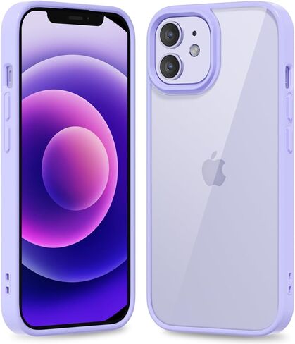 oakxco Thin Slim Clear case for iPhone 11, Transparent Hybrid Hard Shell Plastic & Soft Silicone Rubber Bumper, Non-Yellow Acrylic Protective Lightweight Cover for Women, Light Pink in Kuwait
