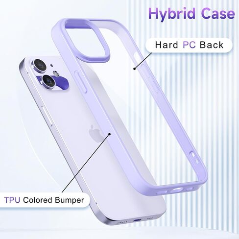 oakxco Thin Slim Clear case for iPhone 11, Transparent Hybrid Hard Shell Plastic & Soft Silicone Rubber Bumper, Non-Yellow Acrylic Protective Lightweight Cover for Women, Light Pink in Kuwait