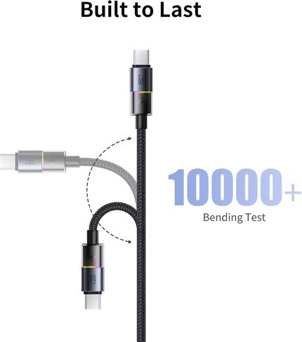 McDodo USB-A إلى كبل شحن البرق مع 7 مصابيح ملونة ، بطول 4 أقدام نايلون مضفر USB Lightning 3A سلك كابل الشاحن السريع من أجل iPhone 14 13 12 11/pro/promax/plus ، ipad ، airpods ، itouch in Kuwait