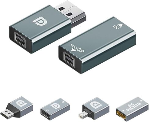 Display Port DP 1.4 HDMI-Compatible Adapter Converter Female to Male 8K 60Hz 4K Video for Computer M>oni>tor Projector(8K HDMI) in Saudi Arabia