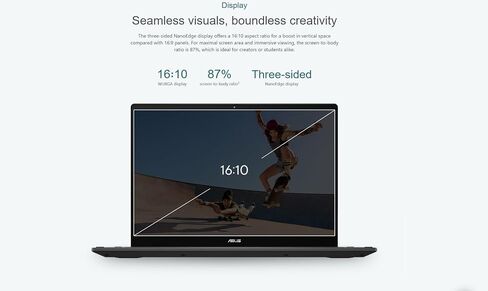 ASUS Chromebook Plus Flip CX5, 16" FHD+ 2 in 1 Touchscreen Laptop, Intel 6-Core i3-1215U (> i5-1135G7), 8GB RAM, 256GB SSD, Privacy Webcam, Chrome OS (Renewed) in Saudi Arabia