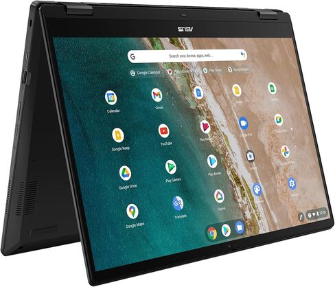 ASUS Chromebook Plus Flip CX5, 16" FHD+ 2 in 1 Touchscreen Laptop, Intel 6-Core i3-1215U (> i5-1135G7), 8GB RAM, 256GB SSD, Privacy Webcam, Chrome OS (Renewed) in Saudi Arabia