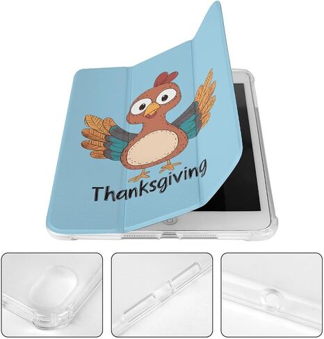 عيد شكر تركيا لطيف مع حامل القلم رفيع الخفيفة الوزن trifold موقف متوافق مع iPad mini 4/5/6 mini6 （8.3in） in Kuwait