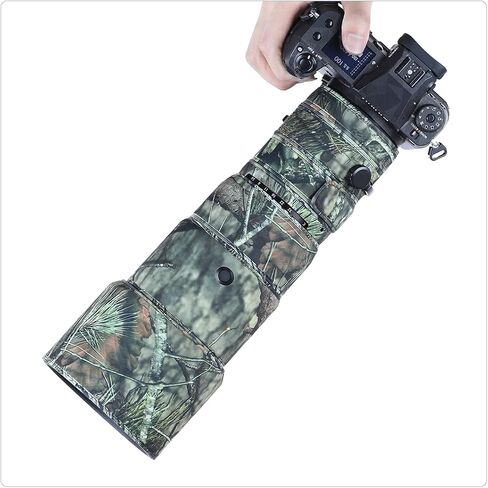 مطاردة الطيور الممولة معطف العدسة المقاومة للماء ل Fujifilm GF 500mm F5.6 R LM OIS WR غطاء واقٍ مقاوم للأقامان (تمويه أوراق الذبل ، مع 1.4X TC) in Kuwait
